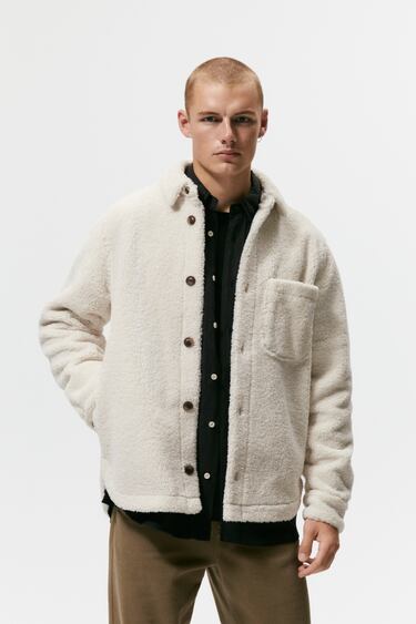 Image 0 of FAUX SHEARLING OVERSHIRT from Zara