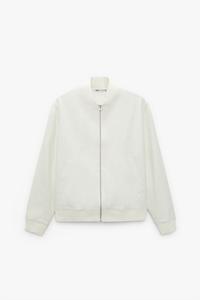 zara white bomber jacket