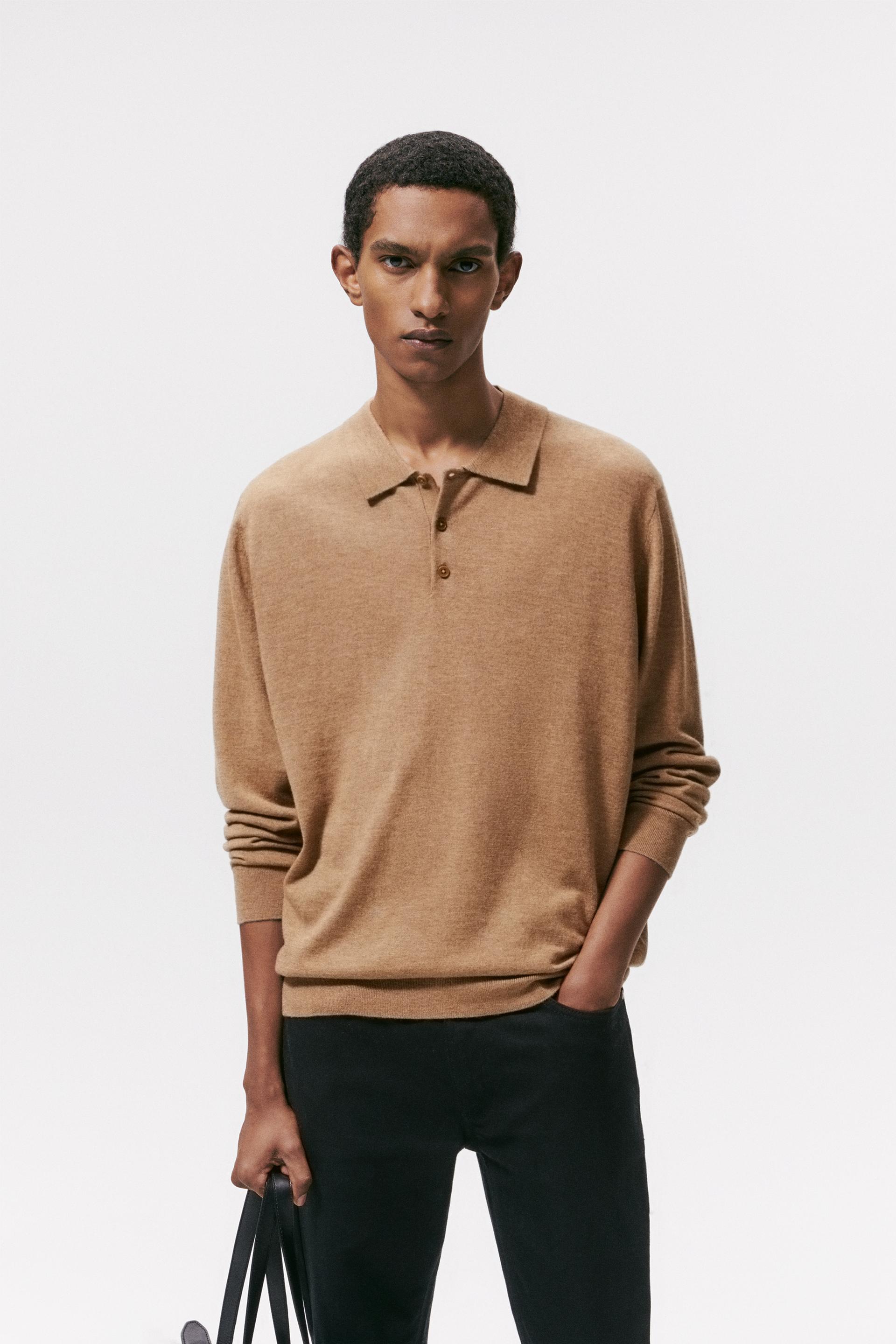KNIT POLO SHIRT - Beige | ZARA South Africa