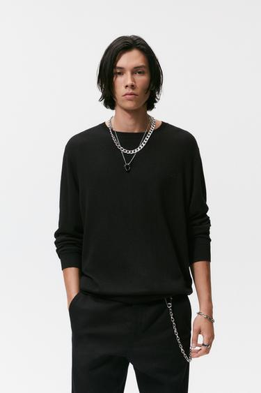 zara embroidered sweater