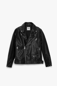 Zara men's jackets leather clearance