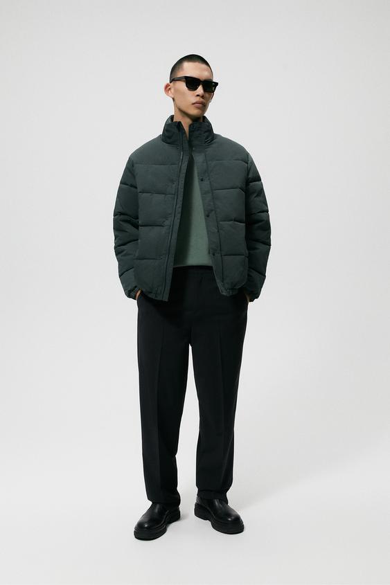 zara quilted puffer jacket