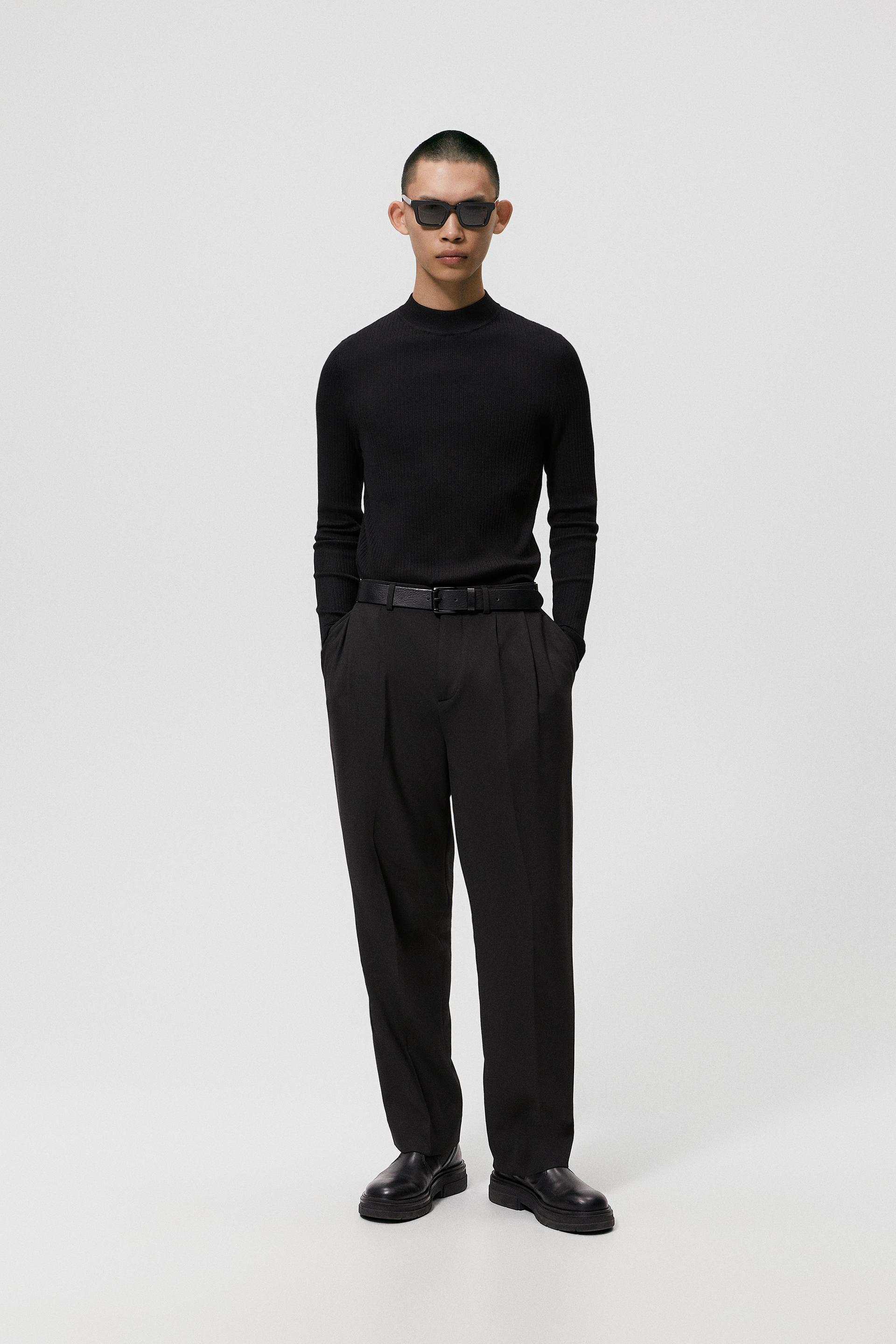 Zara men's polo neck clearance