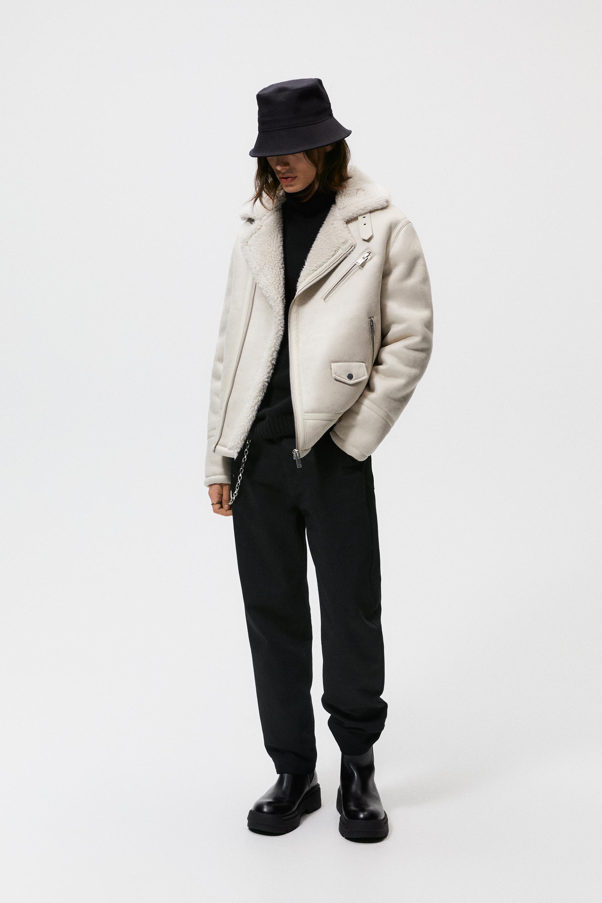 zara double faced coat