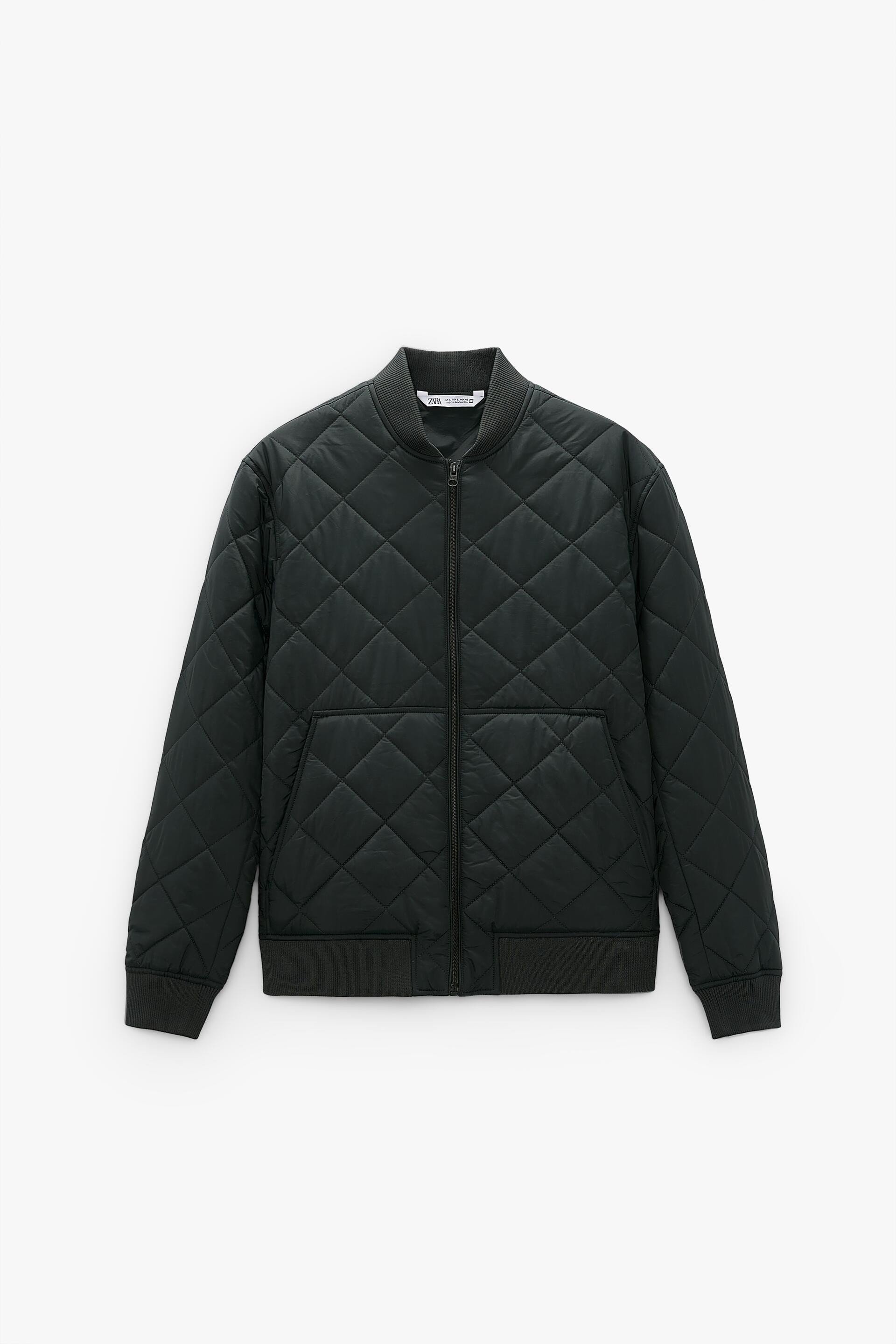 Khaki bomber jacket zara clearance