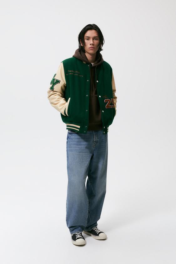 パッチ ボンバージャケット グリーン Zara Japan 日本 パッチ ボンバージャケット グリーン Zara Japan 日本