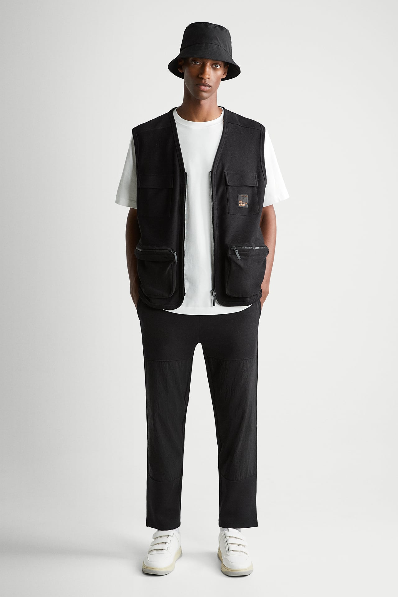 black utility vest from Zara | VanityForbes