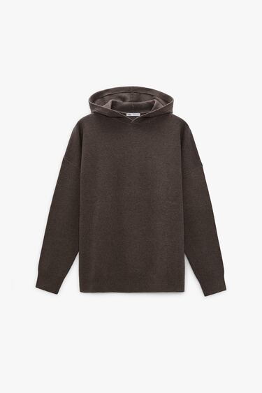 Image 0 of MATCHING KNIT HOODIE from Zara