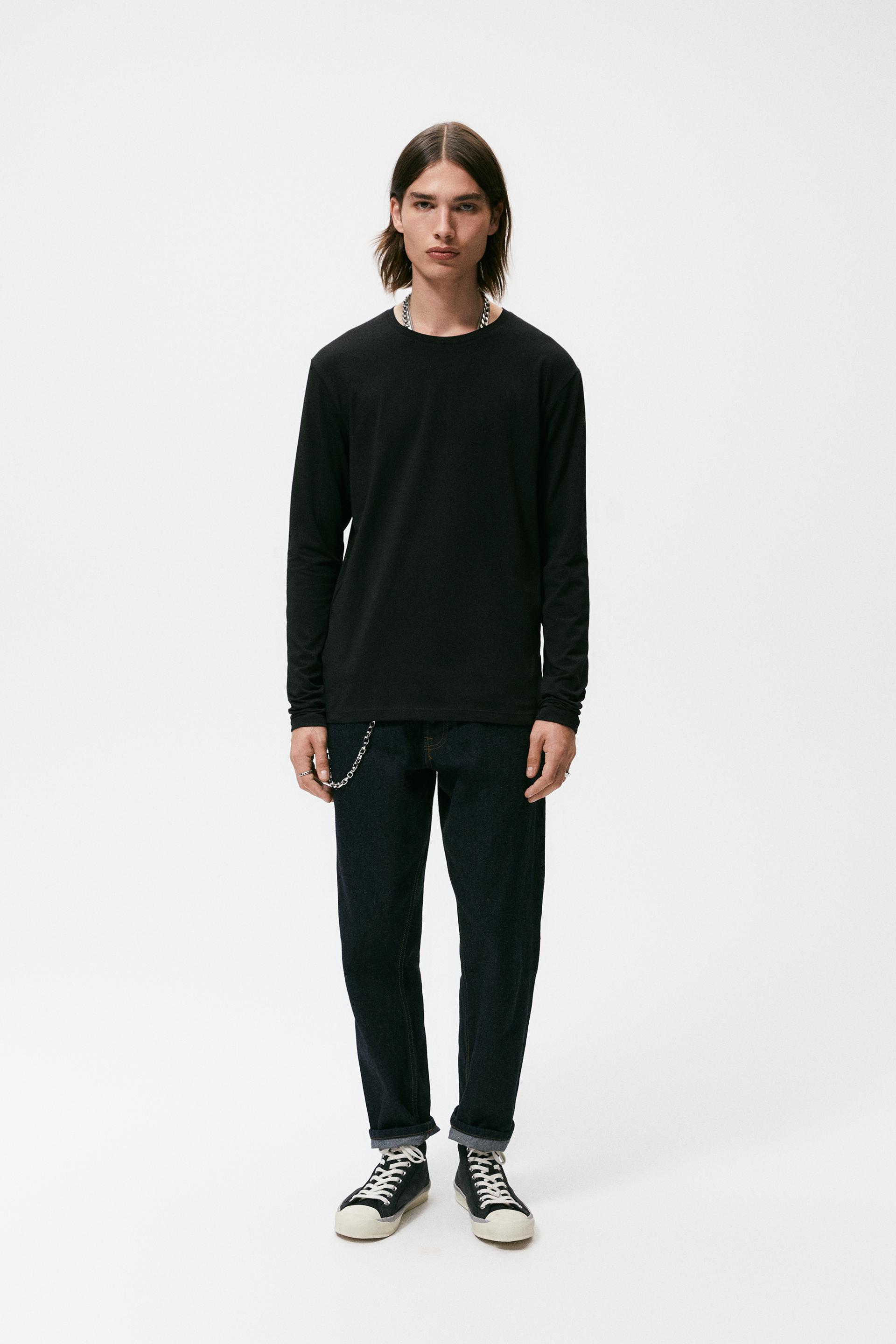 ベーシック スリムフィット tシャツ ブラック Zara Japan 日本 ベーシック スリムフィット tシャツ ブラック Zara Japan 日本