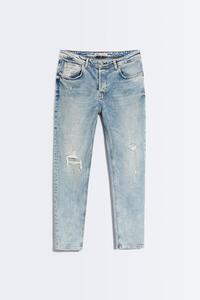 SLIM CROPPED JEANS - Light blue | ZARA Australia