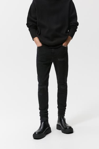 デニム パンツ クラッシュ ダメージ加工 メンズ Zara 日本 デニム パンツ クラッシュ ダメージ加工 メンズ Zara 日本