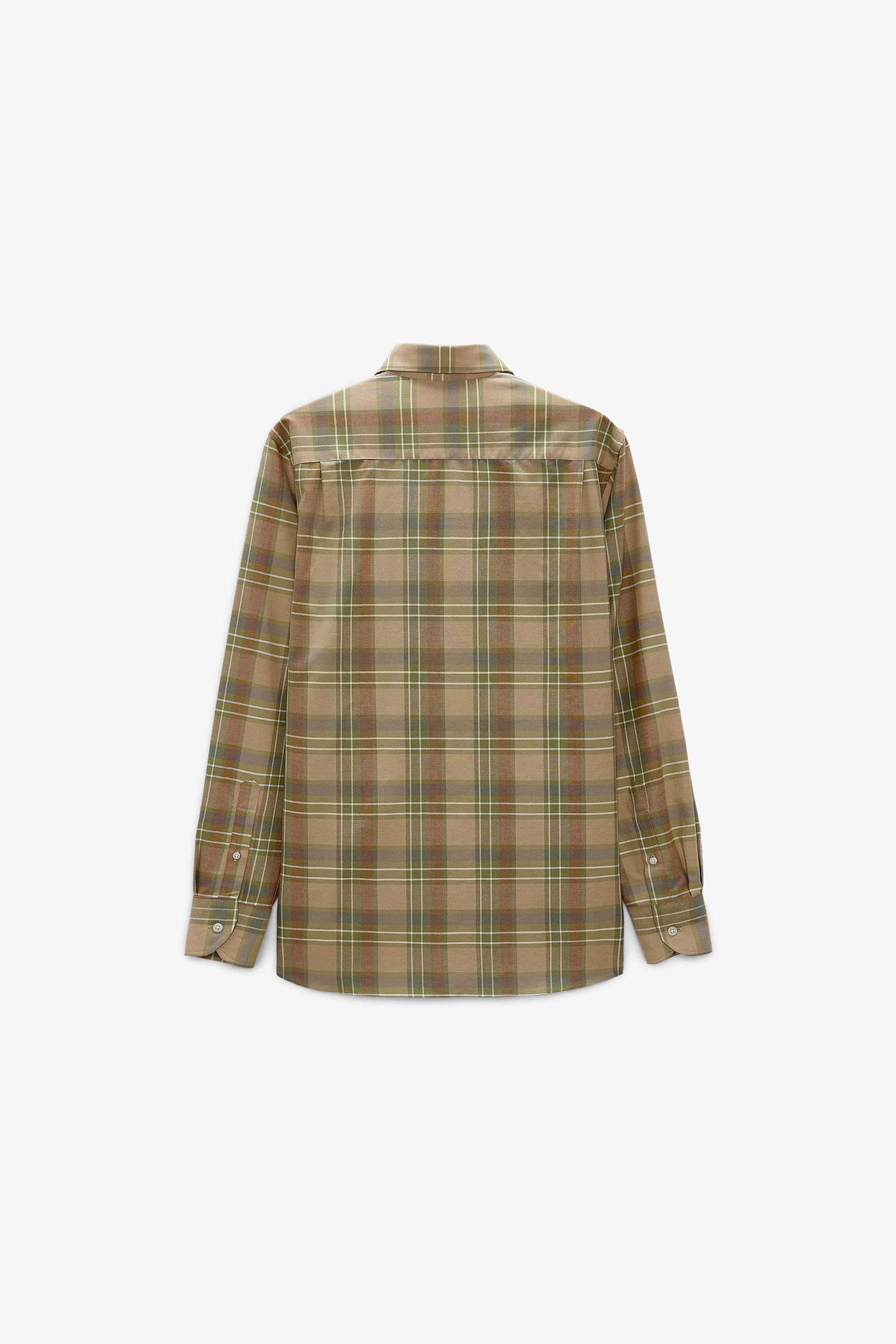 CHECK SHIRT - camel | ZARA Australia