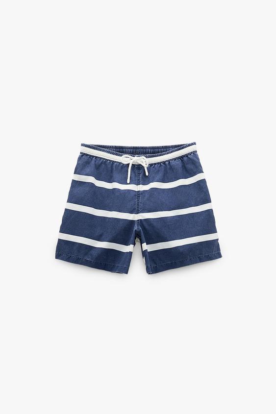 zara striped shorts