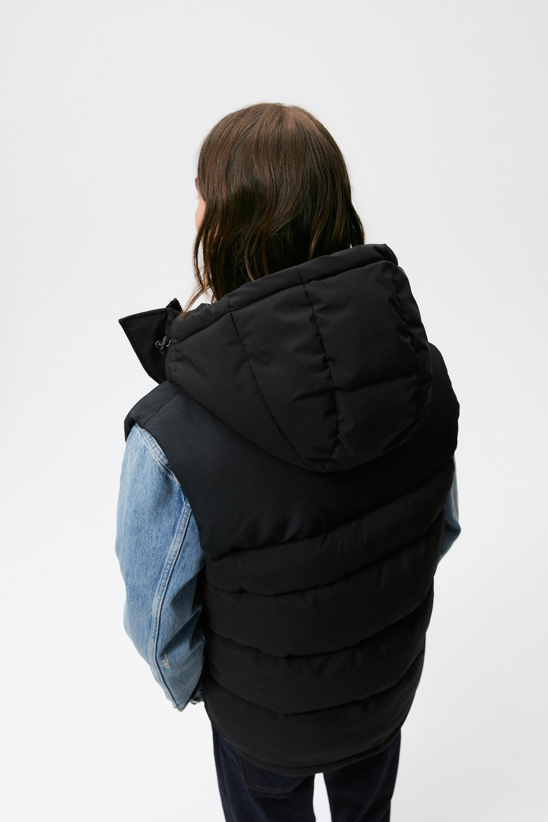 Water Repellent Puffer Gilet Black Zara Spain Water Repellent Puffer Gilet Black Zara Spain