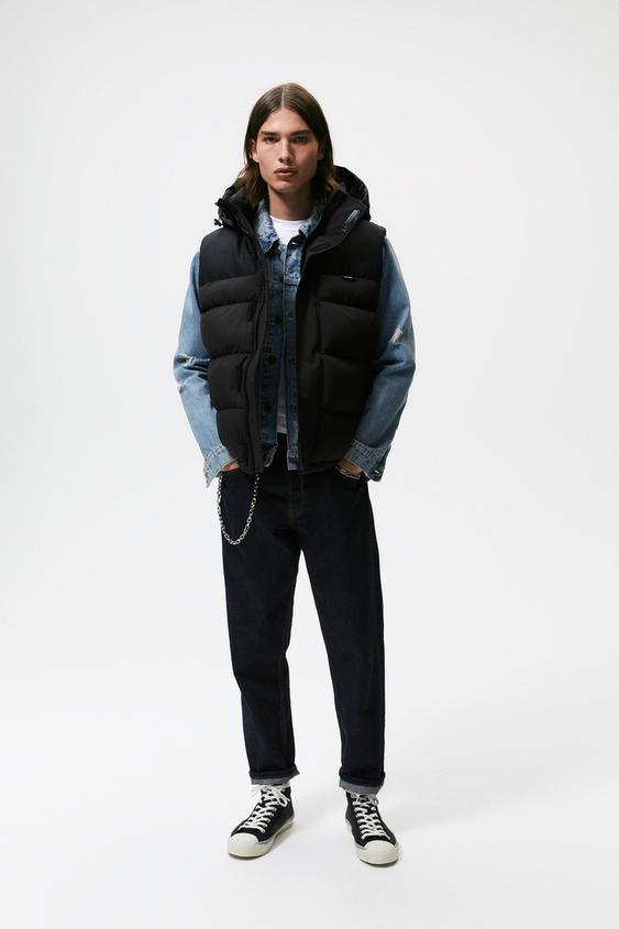 Doudoune Sans Manches Water Repellent Noir Zara France
