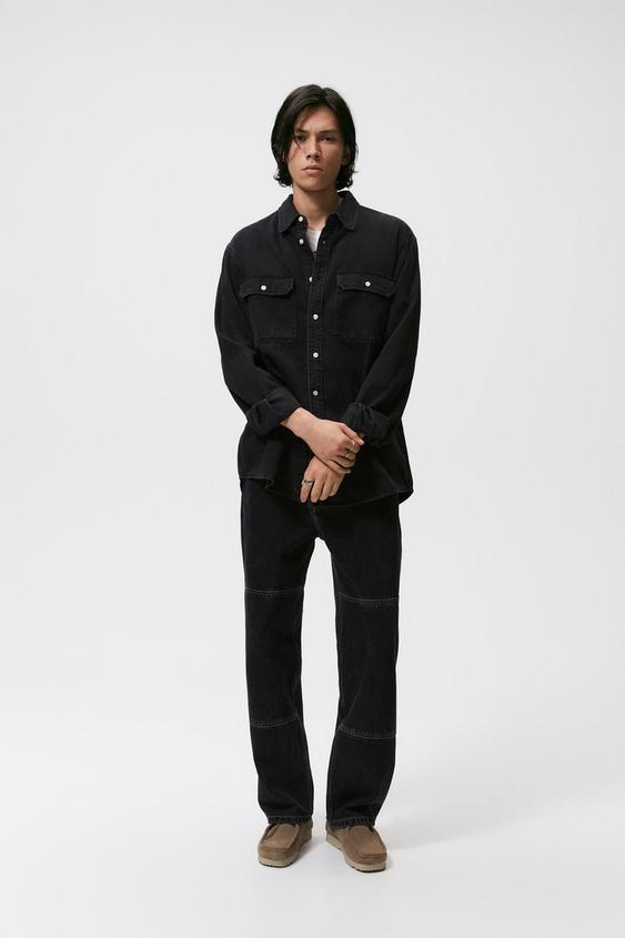 デニムシャツ ブラック Zara Japan 日本 デニムシャツ ブラック Zara Japan 日本