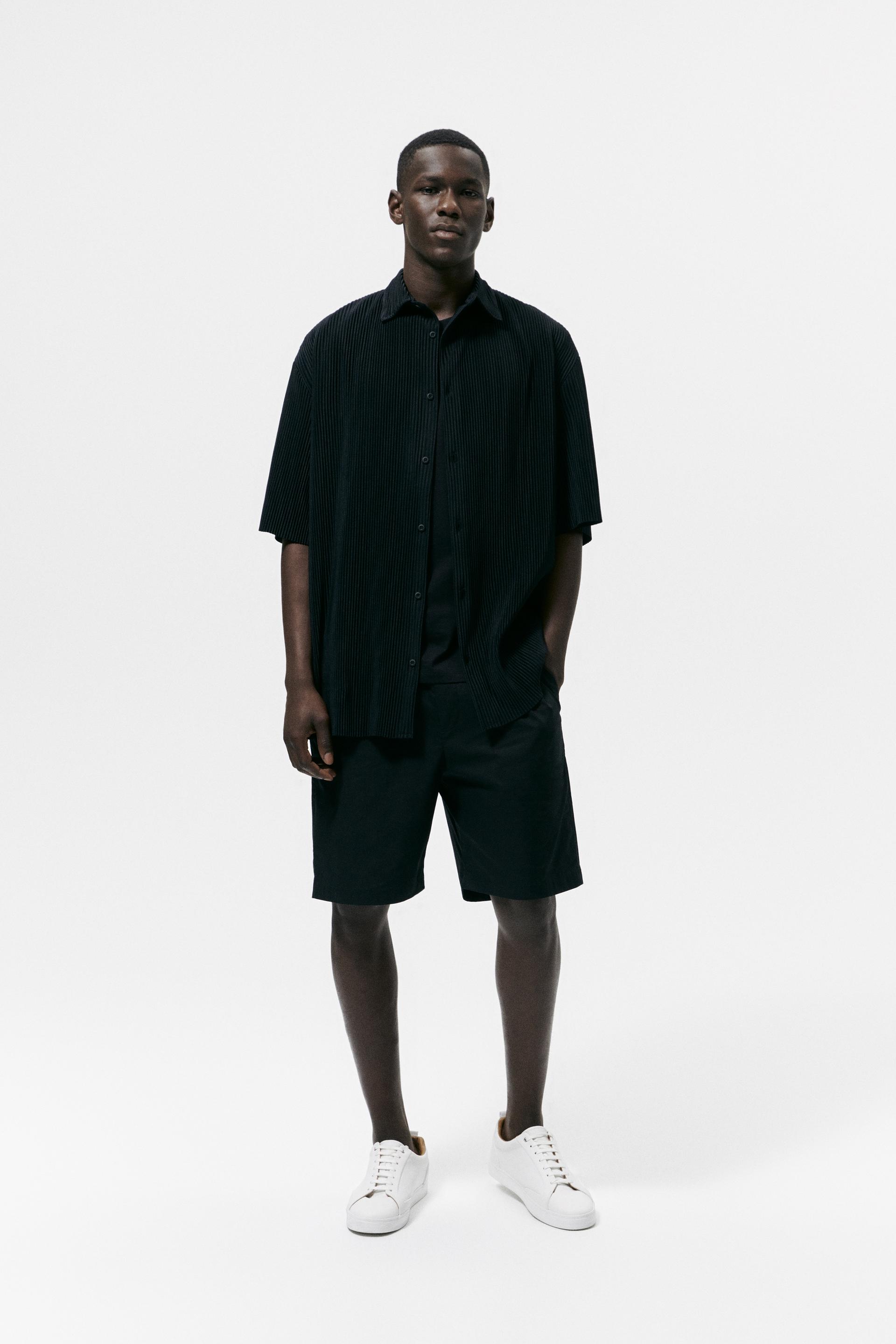 Zara oversized pleated shirt Clearance