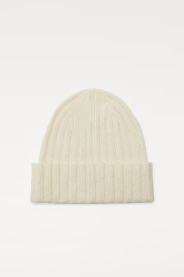 WOOL BLEND RIBBED HAT