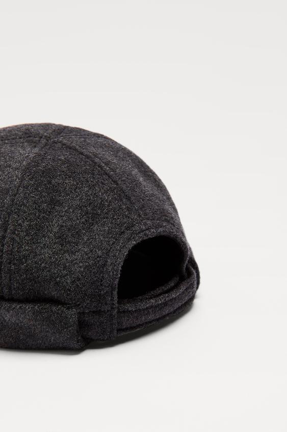 Short wool blend beanie clearance