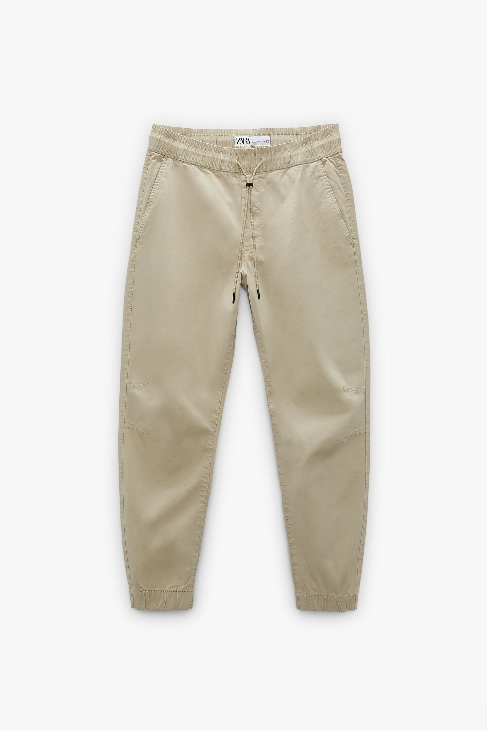 PANTALÓN CINTURA JOGGER PLIEGUES - Negro | ZARA España