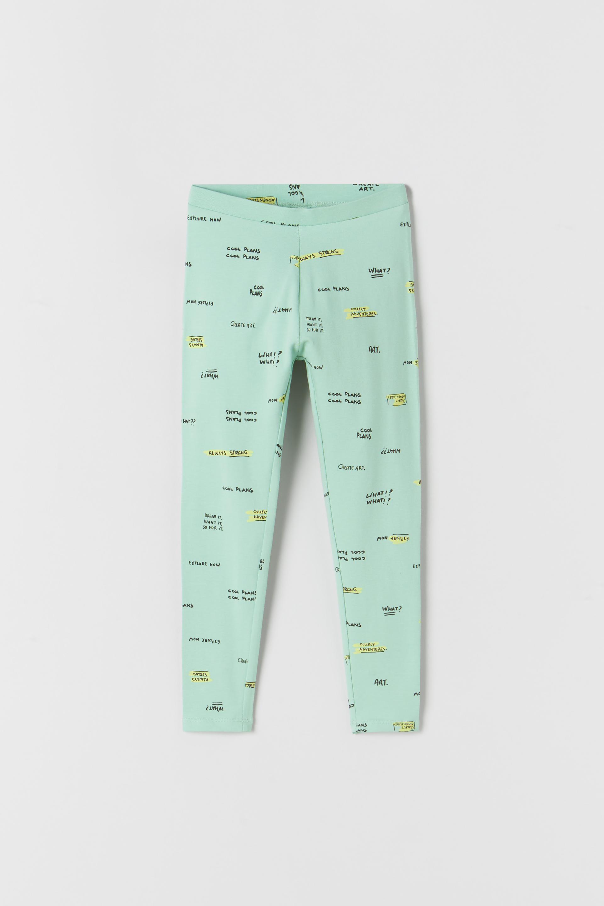 zara printed leggings