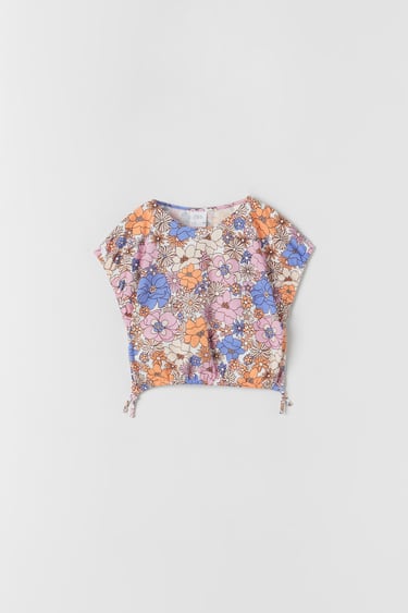 KNOTTED PRINTED TOP