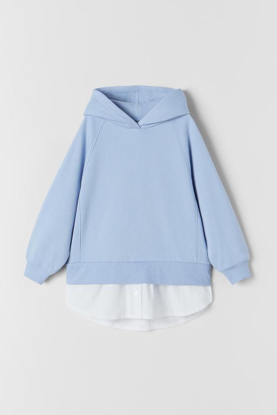 sweat bleu zara