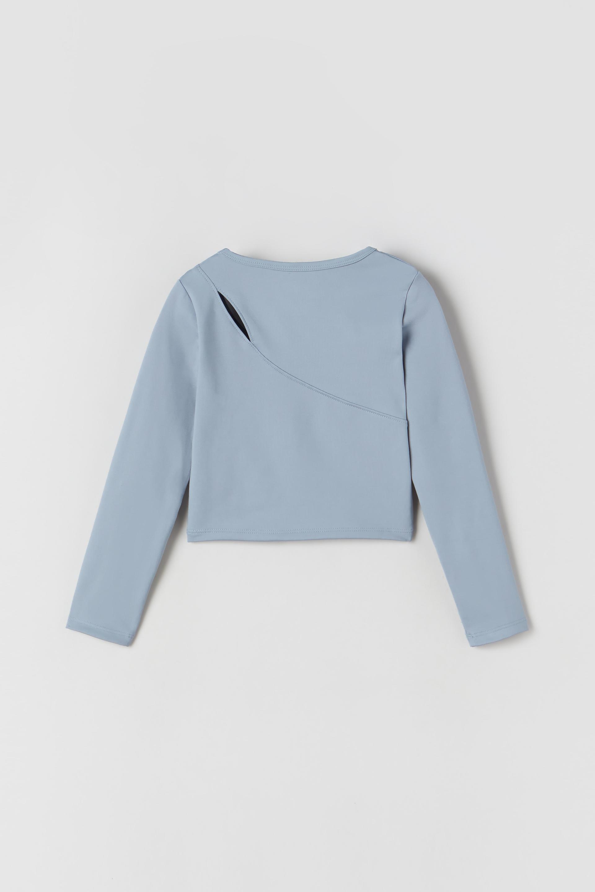 SPORTY CUT-OUT T-SHIRT - Light blue 