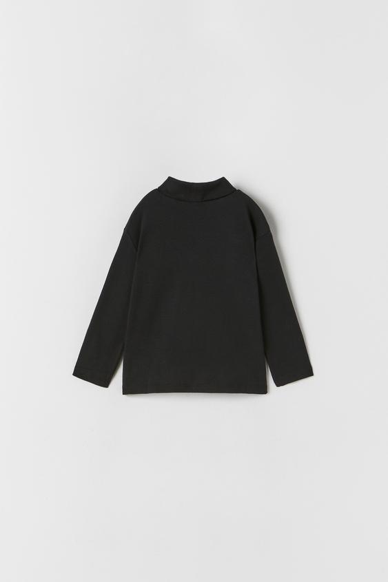 Turtleneck t shirt zara clearance