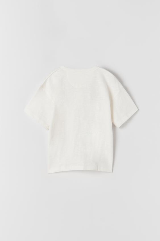 HENLEY T-SHIRT - Oyster White | ZARA 