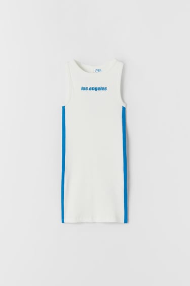 RIBBED ATHLETIC DRESS WITH SIDE BANDS