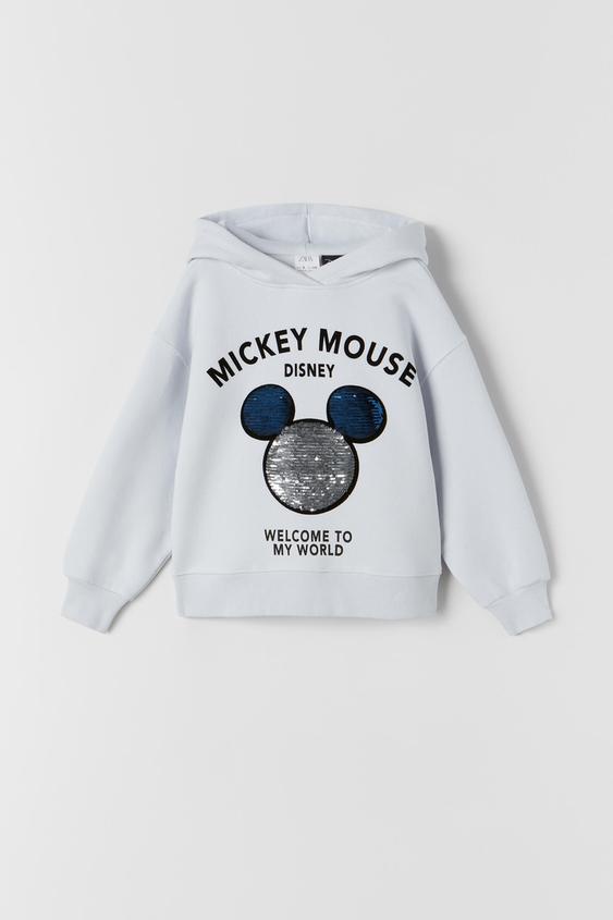 ミッキーマウス C ディズニー スウェットシャツ パステルブルー Zara Japan 日本 ミッキーマウス C ディズニー スウェットシャツ パステルブルー Zara Japan 日本