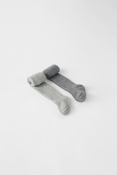 Image 0 of BABY/ TWO-PACK OF PLAIN TIGHTS from Zara