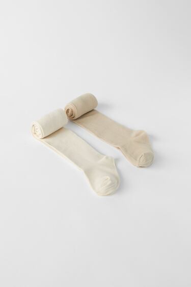 KIDS/ TWO-PACK OF PLAIN TIGHTS
