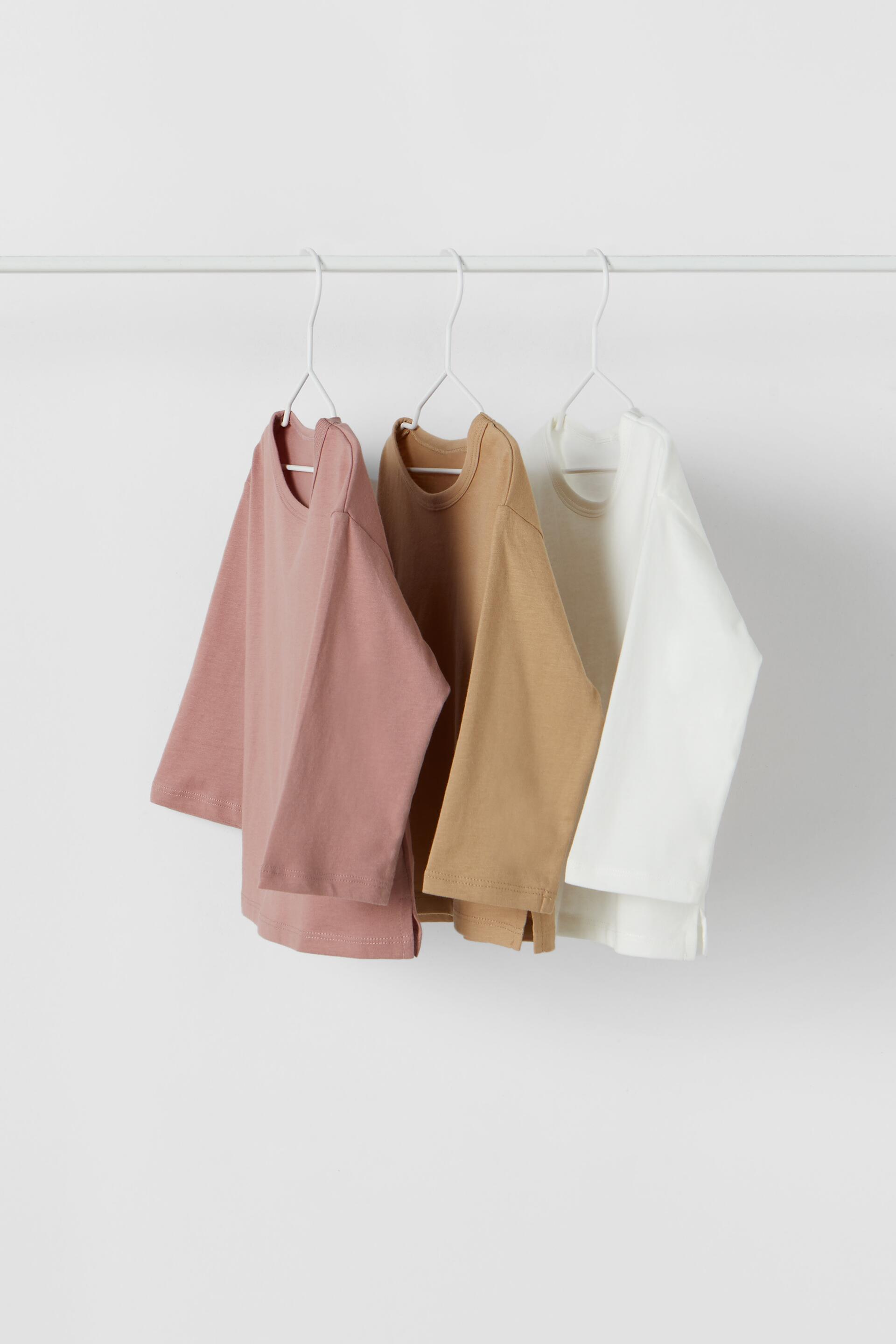 3-PACK OF PLAIN T-SHIRTS - Pinks | ZARA