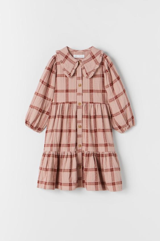 チェック ミディシャツワンピース ローズ Zara Japan 日本 チェック ミディシャツワンピース ローズ Zara Japan 日本