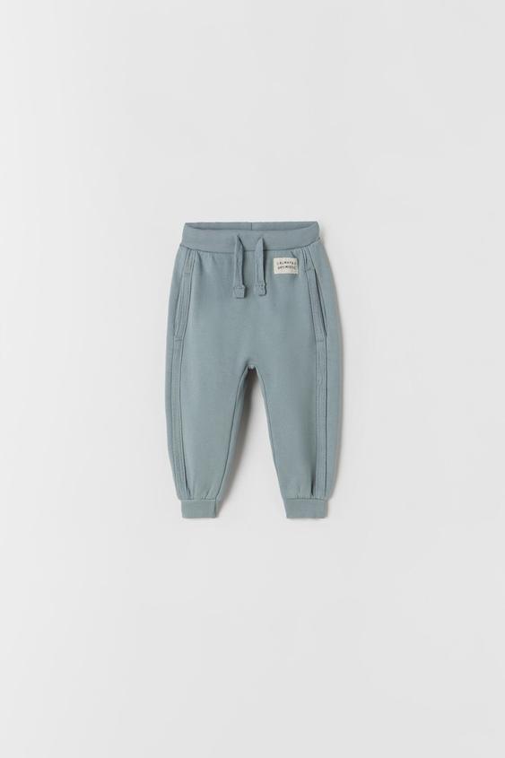CALÇA DE MOLETOM COM LAVAGEM - Azul-água | ZARA Brasil