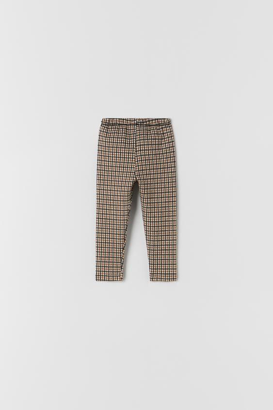 zara checkered leggings