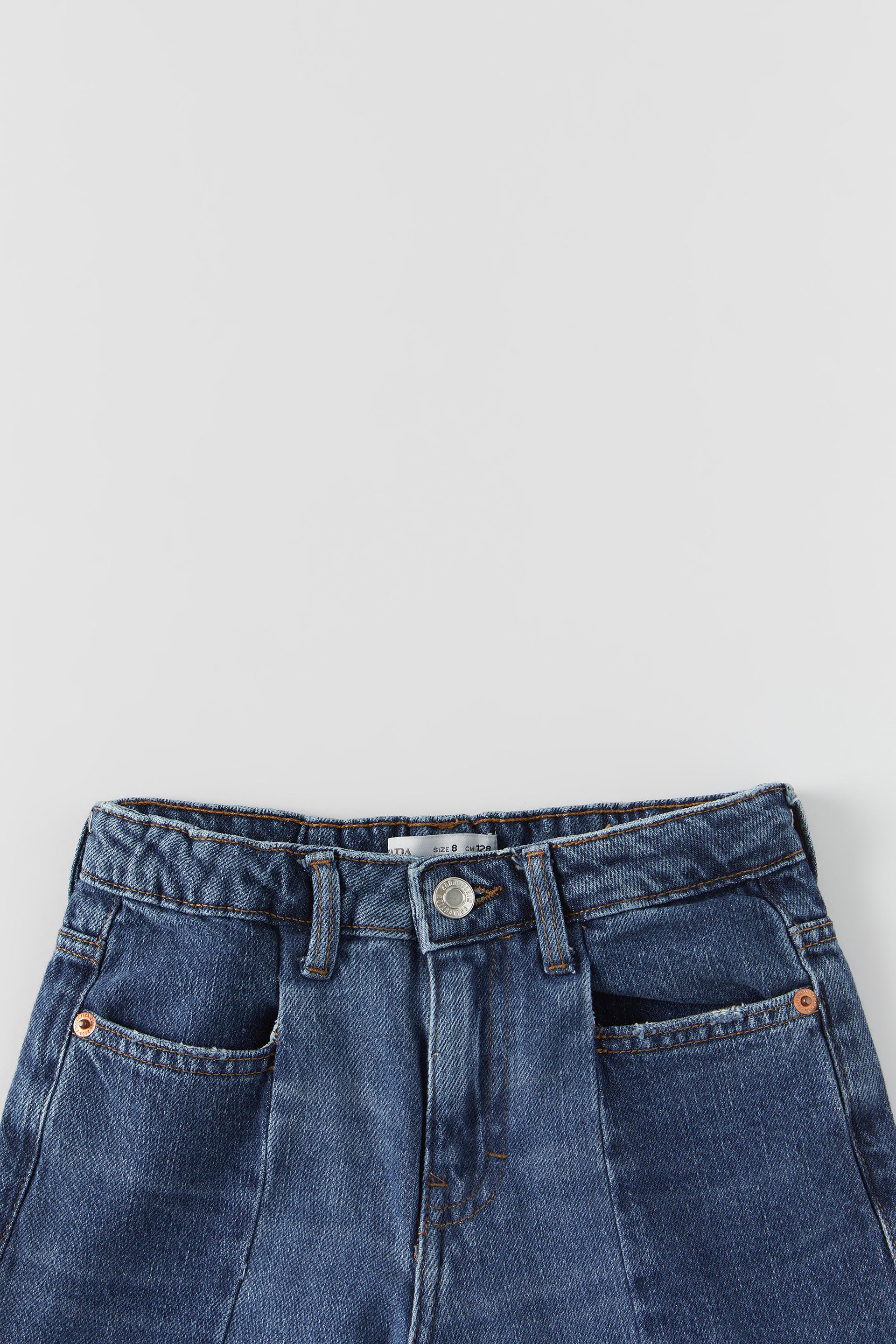 COLOUR BLOCK STRAIGHT JEANS - Blue | ZARA Australia