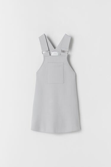 KNIT PINAFORE DRESS WITH POCKET