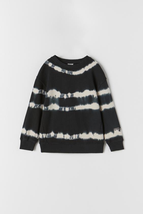 SUDADERA TIE DYE - Negro | ZARA Chile