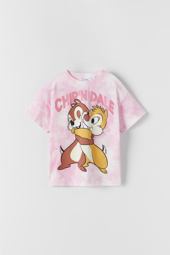 チップとデール C Disney タイダイｔシャツ ピンク Zara Japan 日本
