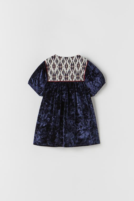 Batik ベルベットワンピース 濃青 Zara Japan 日本 Batik ベルベットワンピース 濃青 Zara Japan 日本