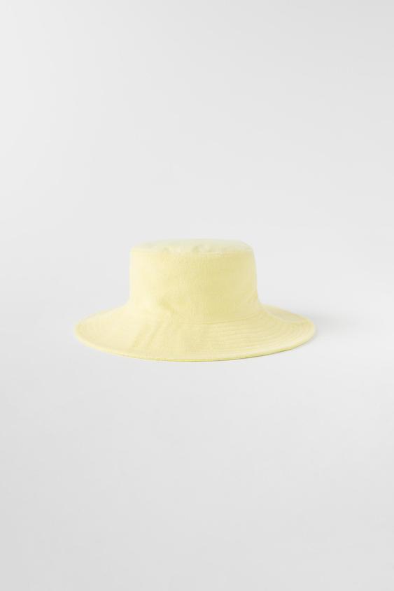 CONTRAST TERRY FABRIC REVERSIBLE BUCKET 