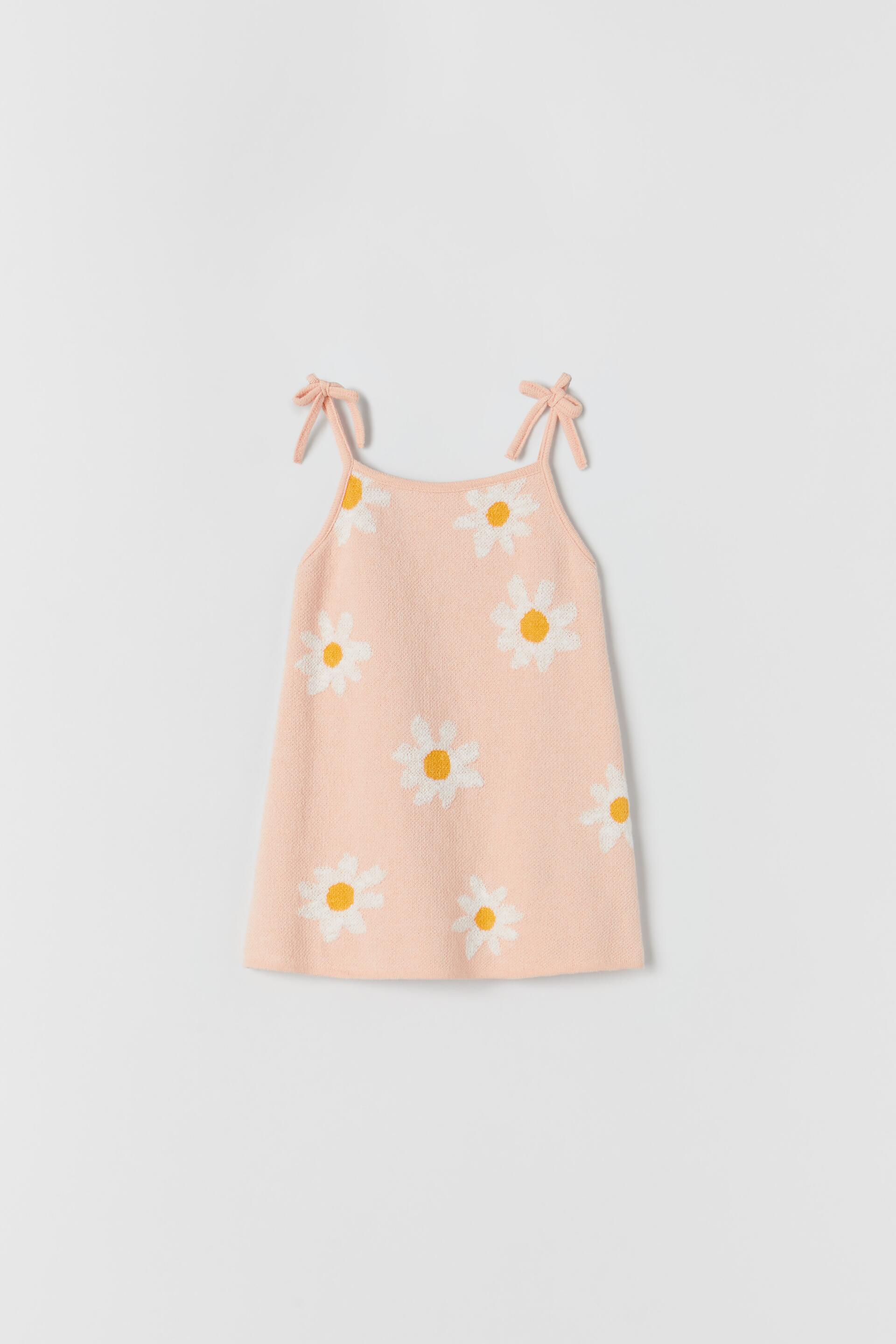 Zara DAISY PRINT KNIT DRESS - 123416074-639-