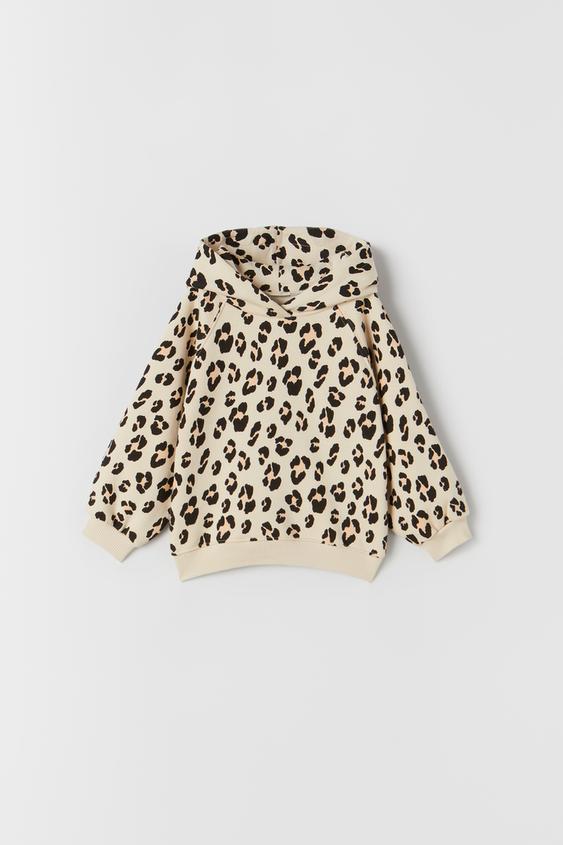 zara leopard sweatshirt
