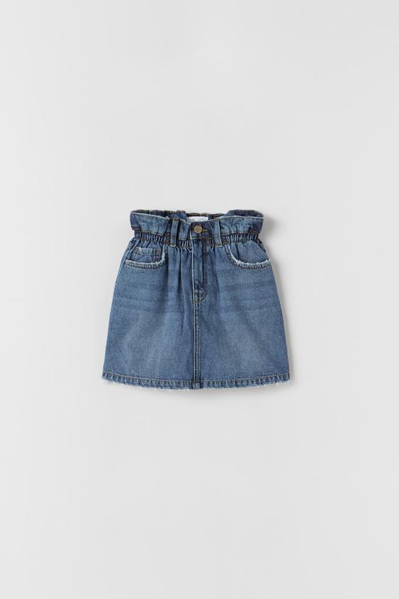 long jean skirt zara