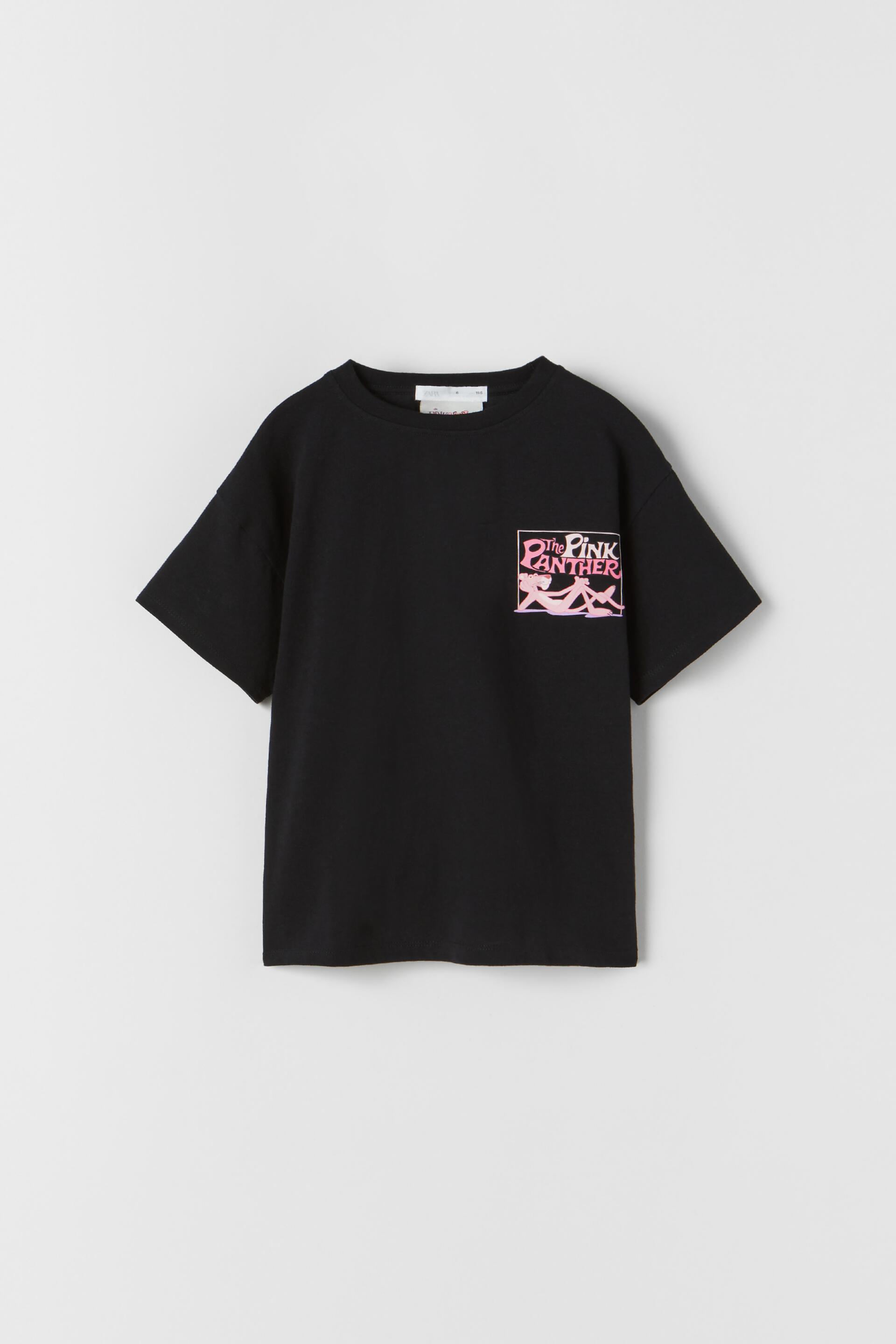 ピンクパンサー C Mgm tシャツ ブラック Zara Japan 日本 ピンクパンサー C Mgm tシャツ ブラック Zara Japan 日本