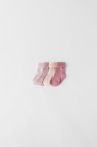 BABY/ FOUR-PACK OF COLOURED SOCKS