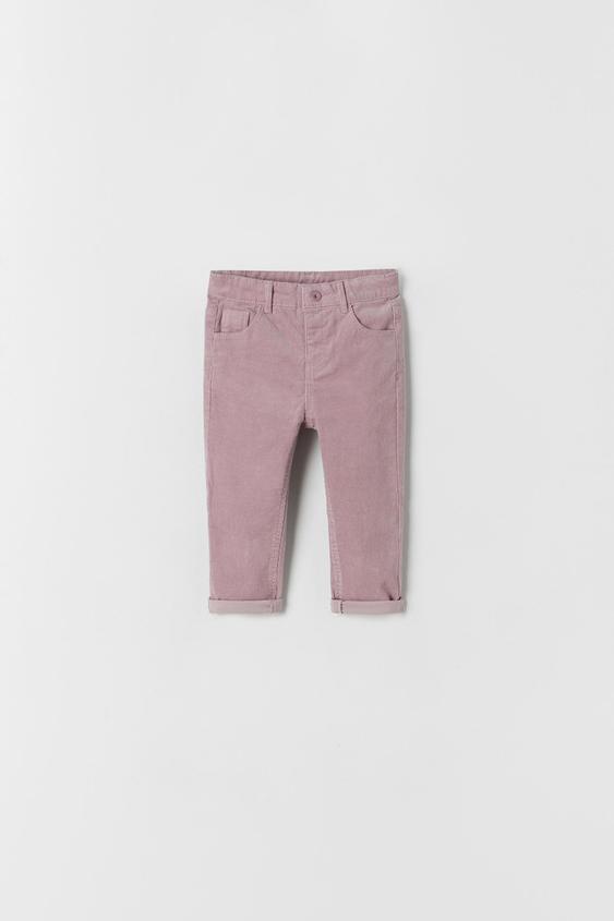 PANTALÓN PANA SLIM - Rosa / Malva | ZARA Chile